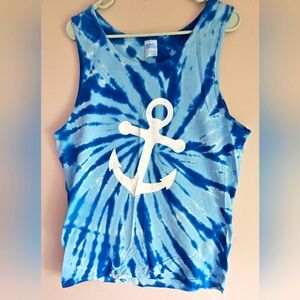 Port and Company Tie-Dye Nautical Tank Top